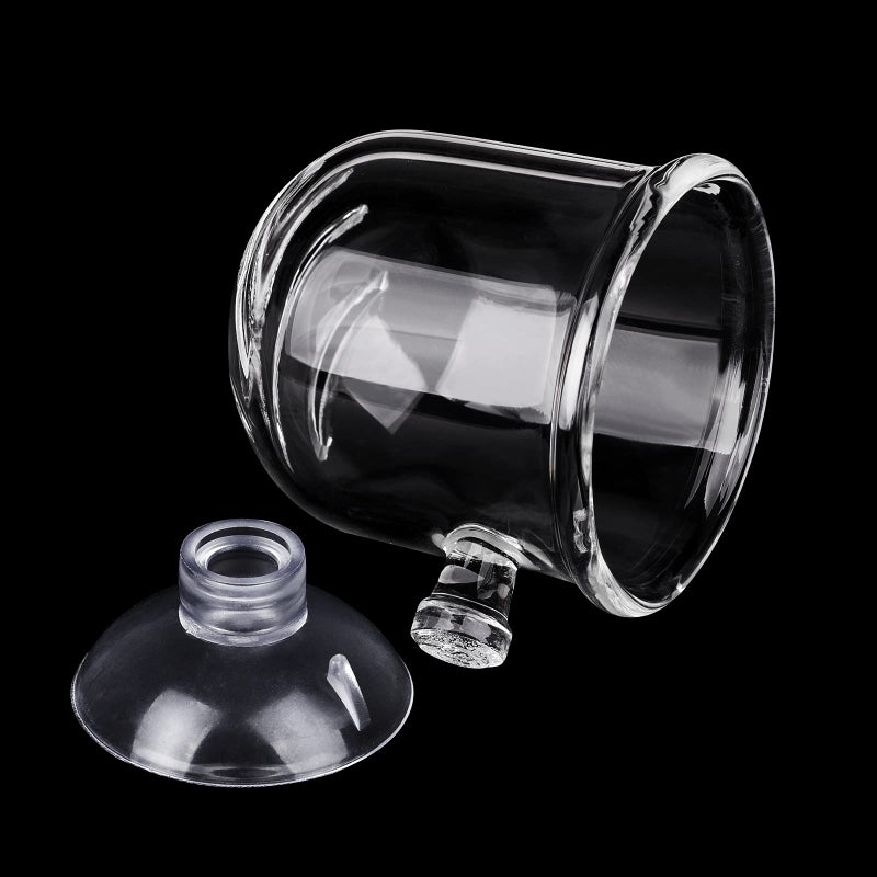 WEAVERBIRD Aquarium Glass Cone Feeder Red Worm Fish Tank Plant Shrimp Feeder Fish Feeding Cup - Image 3